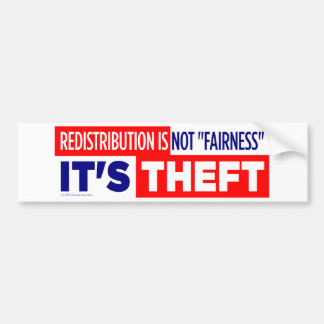 Autocollant De Voiture La redistribution est vol