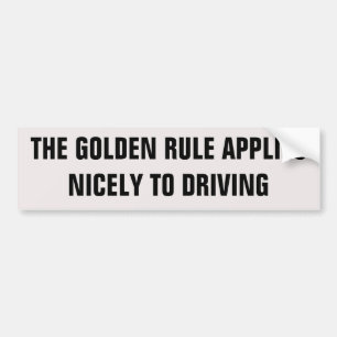 Autocollant De Voiture La règle d'or s'applique Nice à l'entraînement