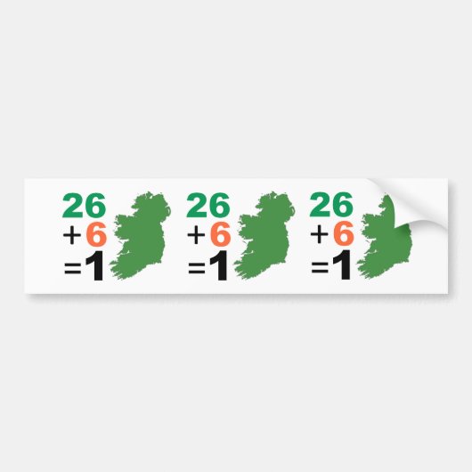 Autocollant De Voiture La République d'Irlande 26+Adhésif pour pare-chocs (Devant)