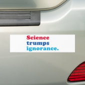 Autocollant De Voiture La science domine l'ignorance (En voiture)