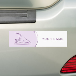Autocollant De Voiture La sirène de Pilates pose sur le réformateur   Cou