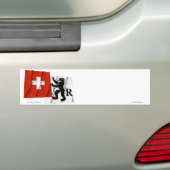 Autocollant De Voiture La Suisse et les drapeaux de ondulation (En voiture)
