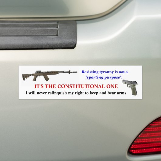 Autocollant De Voiture La tyrannie de résistance n'est pas "un but (En voiture)