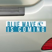 Autocollant De Voiture La vague bleue arrive (En voiture)