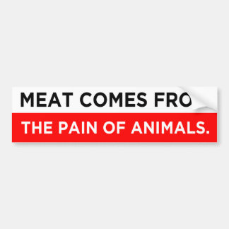 Autocollant De Voiture la viande provient de la douleur des animaux végét