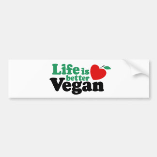 Autocollant De Voiture La vie est meilleur Vegan