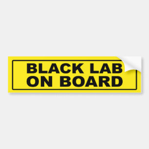 Autocollant De Voiture Laboratoire noir à bord