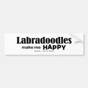 Autocollant De Voiture Labradoodles Make Me Happy