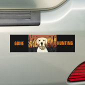 AUTOCOLLANT DE VOITURE LABRADOR JAUNE (En voiture)