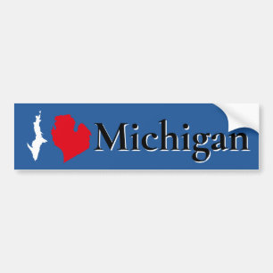 Autocollant De Voiture Lac Michigan - Amusement Great lake State - humour