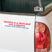 AUTOCOLLANT DE VOITURE L'ADHÉSIF POUR PARE-CHOCS "CONDUISANT EST UN (Sur camion)