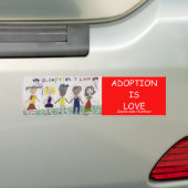Autocollant De Voiture L'adoption est amour - l'adhésif pour pare-chocs - (En voiture)