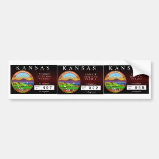 Autocollant De Voiture Laiss de chasse de zombi du Kansas