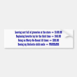 Autocollant De Voiture Laissant le chariot plein des épiceries au magasin