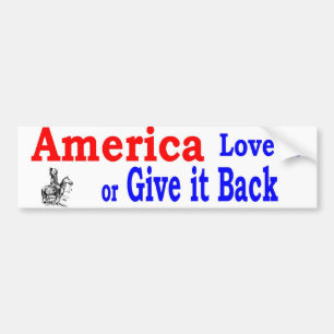 Autocollant De Voiture l'amour de l'Amérique ou restituent