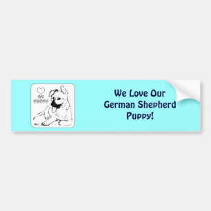 Autocollant De Voiture L'amour des chiots