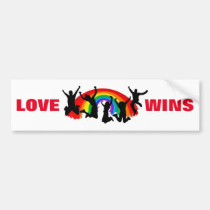 Autocollant De Voiture L'amour gagne Rainbow
