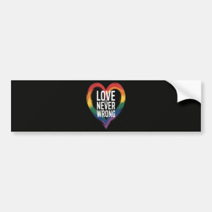 Autocollant De Voiture L'amour n'est jamais faux Mois de la fierté LGBT