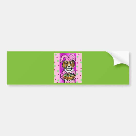 AUTOCOLLANT DE VOITURE LAPIN DE PÂQUES (Devant)