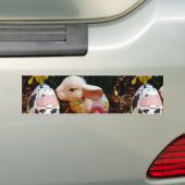 Autocollant De Voiture Lapin de Pâques et oeuf de vache (En voiture)