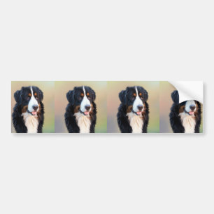Autocollant De Voiture l'art des chiens de montagne bernais
