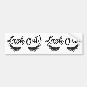 Autocollant De Voiture Lash Out Eyelashes Lash Salon Artiste de maquillag