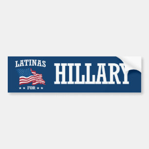 AUTOCOLLANT DE VOITURE LATINAS POUR HILLARY