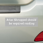 Autocollant De Voiture L'atlas Shrugged devrait être lecture exigée (En voiture)