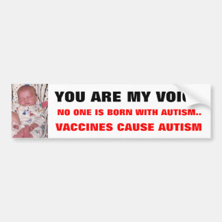AUTOCOLLANT DE VOITURE L'AUTISME DE CAUSE DE VACCINS… S'ARRÊTENT SVP…