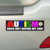 Autocollant De Voiture L'autisme ne définit pas mon fils (En voiture)