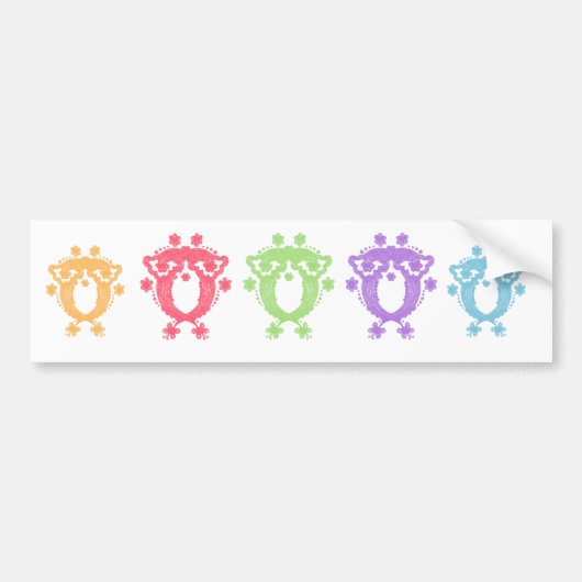 Autocollant De Voiture L'autocollant du hibou de fleur (Devant)