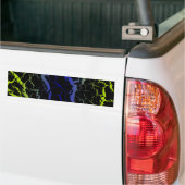 Autocollant De Voiture Lave de l'espace fissuré - Lime/Bleu (Sur camion)