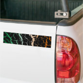 Autocollant De Voiture Lave de l'espace fissuré - Vert/Blanc/Orange (Sur camion)
