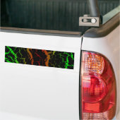 Autocollant De Voiture Lave de l'espace fissuré - Vert/Rouge (Sur camion)