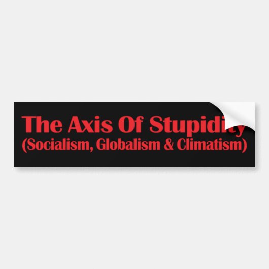 Autocollant De Voiture L'axe de la stupidité (Devant)