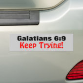 Autocollant De Voiture Le 6:9 de Galatians continuent l'essai ! (En voiture)