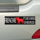 Autocollant De Voiture Le bouledogue français aiment une totalité l'autre (En voiture)