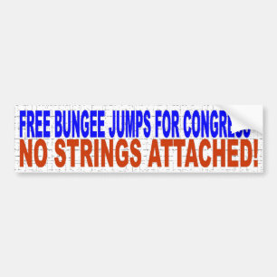 AUTOCOLLANT DE VOITURE LE BUNGEE LIBRE SAUTE POUR LE CONGRÈS - AUCUNE