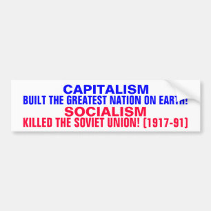 AUTOCOLLANT DE VOITURE LE CAPITALISME A CONSTRUIT LES ETATS-UNIS !  LE