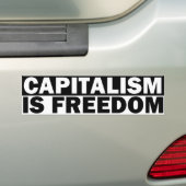 Autocollant De Voiture Le capitalisme est liberté (En voiture)