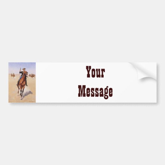 Autocollant De Voiture Le cavalier par Frederic Remington (Devant)