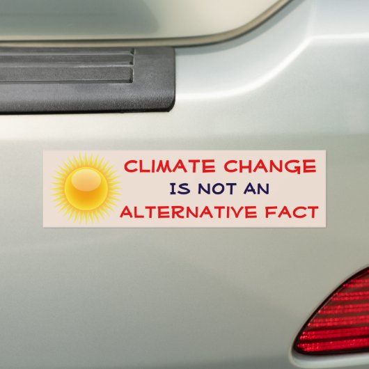 Autocollant De Voiture Le "changement climatique n'est pas un fait (En voiture)