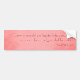 Autocollant De Voiture Le charme rose est les proverbes trompeurs 31