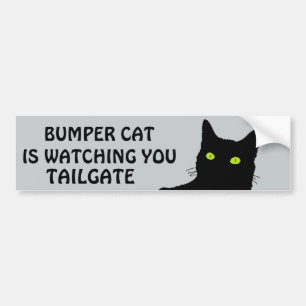 Autocollant De Voiture Le chat de butoir observe la PORTE À RABATTEMENT