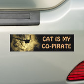 Autocollant De Voiture Le chat est mon Co-Pirate (En voiture)