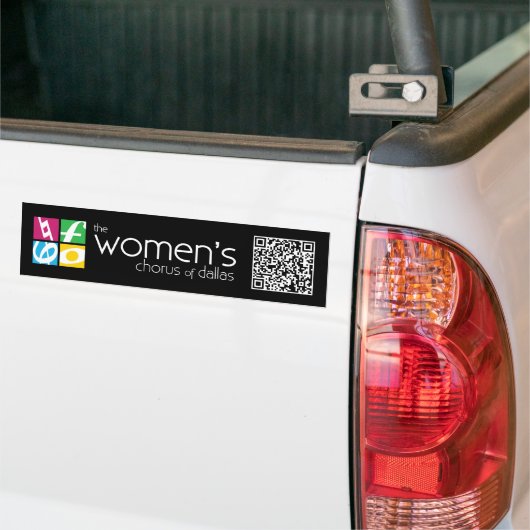 Autocollant De Voiture Le choeur des femmes de Dallas Logo Code QR (Sur camion)