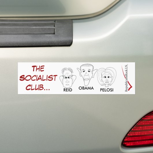 AUTOCOLLANT DE VOITURE LE CLUB SOCIALISTE (En voiture)