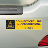 Autocollant De Voiture Le Connecticut l'état inconstitutionnel (En voiture)