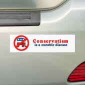 Autocollant De Voiture Le conservatisme est une maladie durcissable (En voiture)