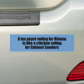 Autocollant De Voiture Le contribuable votant pour Obama est comme un (En voiture)